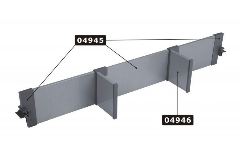 System podziału szuflady panelowy - budowa